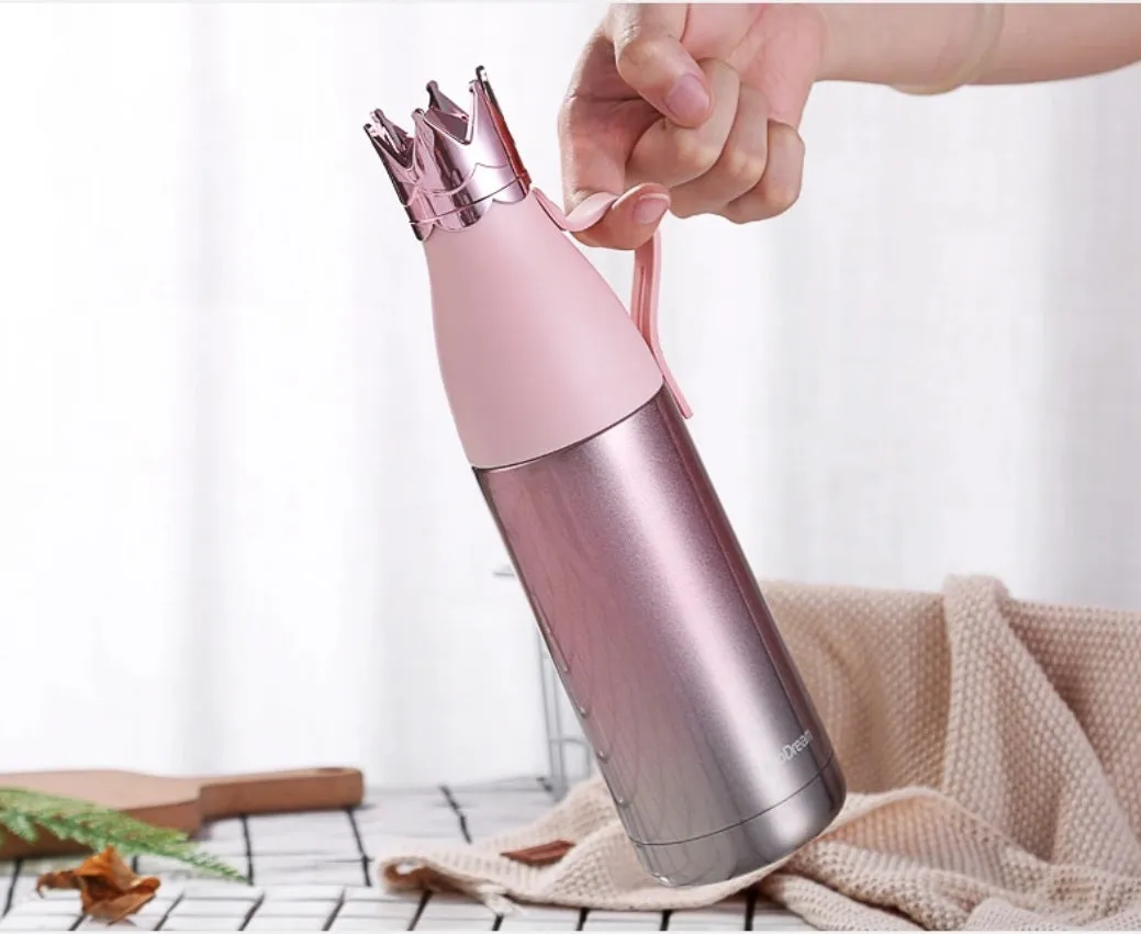 350ml Crown Stainless Steel Hot Portable Water Bottle
