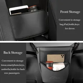 Advanced Car Pocket Handbag Holder,Multifunction Car Organizer,Handbag Holder,Car Barrier between Front Seats for Backseat Kids or Pets,Premium PU Leather,Compatible with Most Vehicles