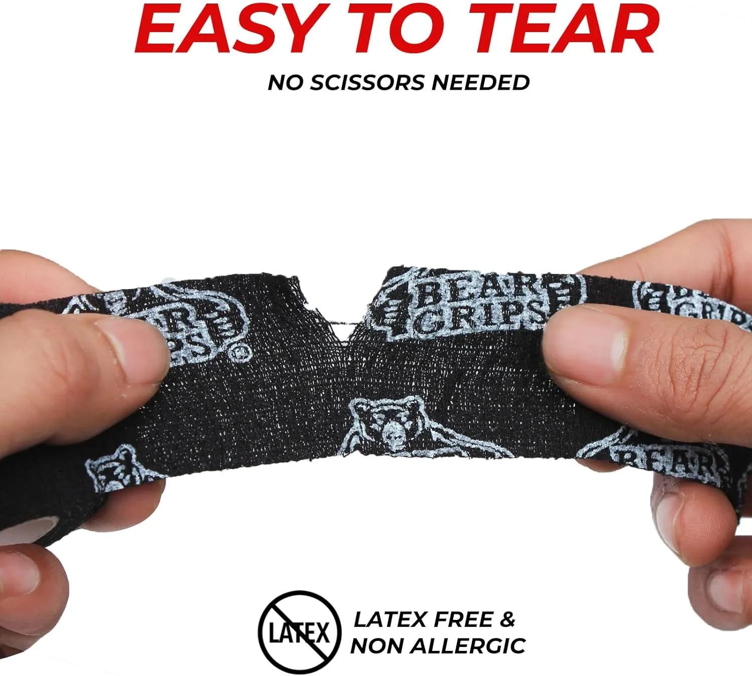 Bear Grips Weightlifting Tape | Thumb Tape, Athletic Wrist Tape, Finger Tape | Weight Lifting Tape, Sport Tape, 3-Pack | Tactical Tape, Stretchy Hand Tape, Gym Tape, WOD Tape, Hook Grip Tape, Workout