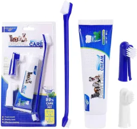 Best Dog Toothbrush & Toothpaste Kit for Pembroke Welsh Corgi and Other Herding Dogs Dogs - Natural Ingredients Reduce Plaque, Whiten Teeth, Freshen Breath