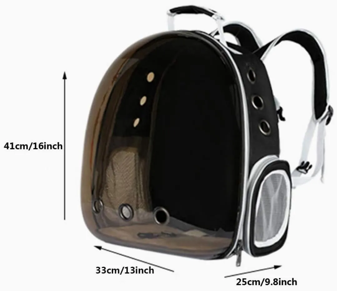 Cat Dog Backpack Carrier, Expandable Pet Bubble Backpack Airline Approved, Pet Travel Carrying Bag for Small Medium Cats and Puppy with Hiking Walking Outdoor Use (Black)