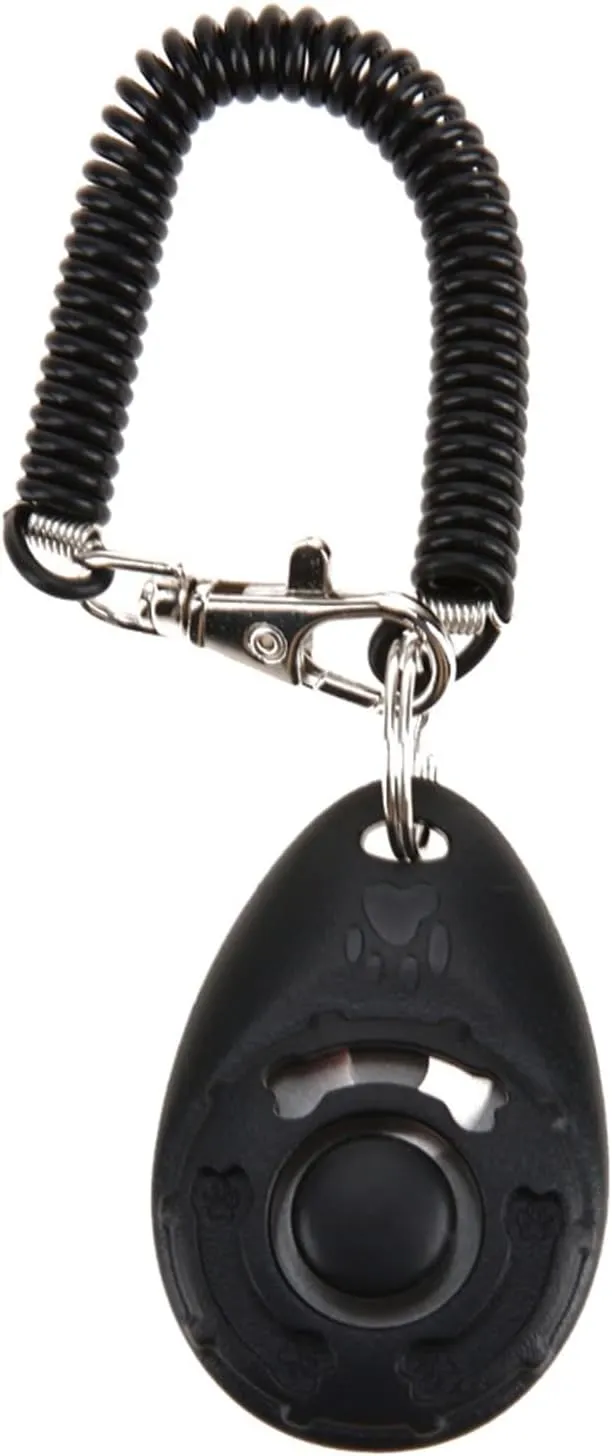 Clicker Easy to Use with Button Durable Dog Training Accessories Black