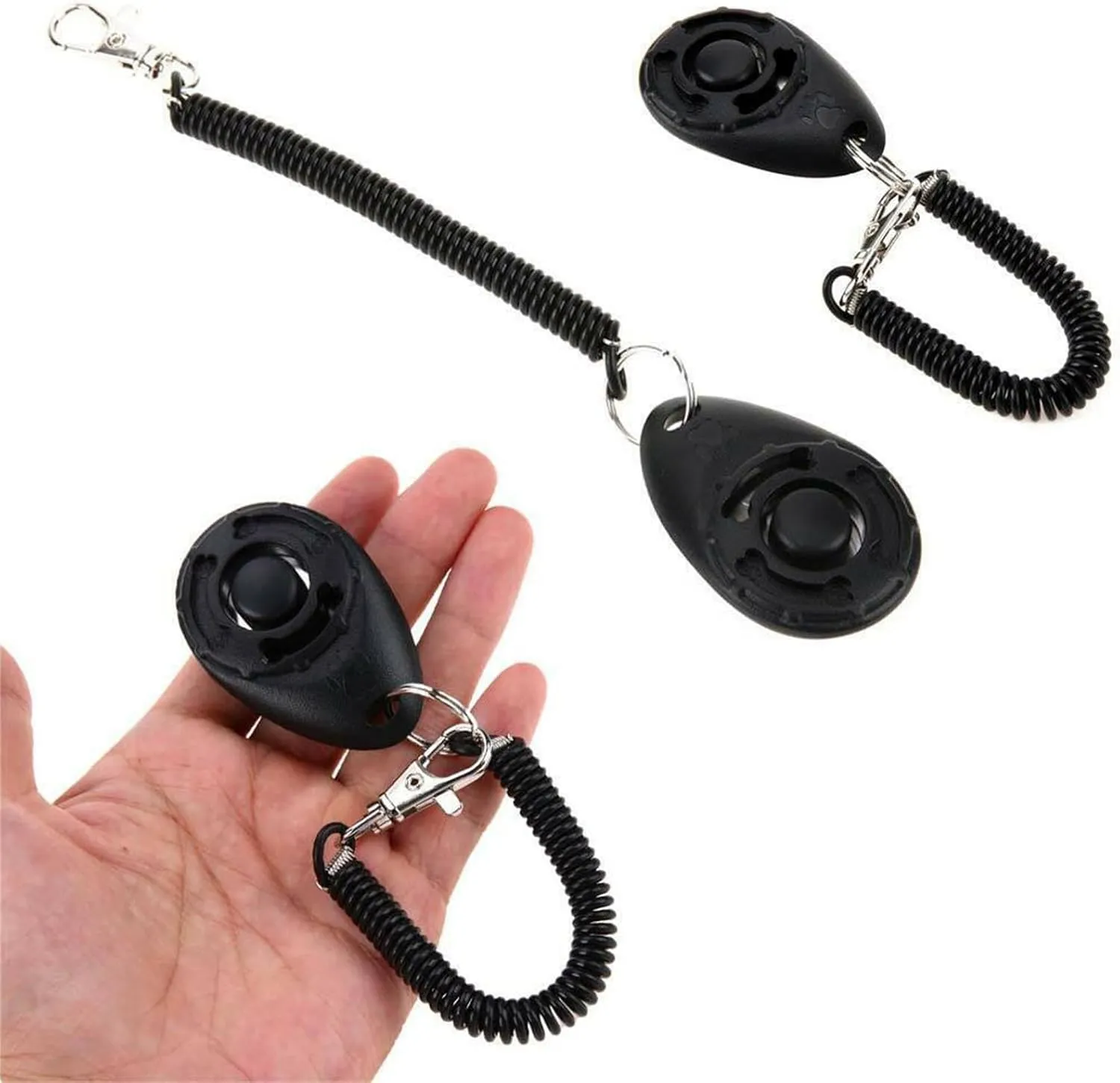 Clicker Easy to Use with Button Durable Dog Training Accessories Black