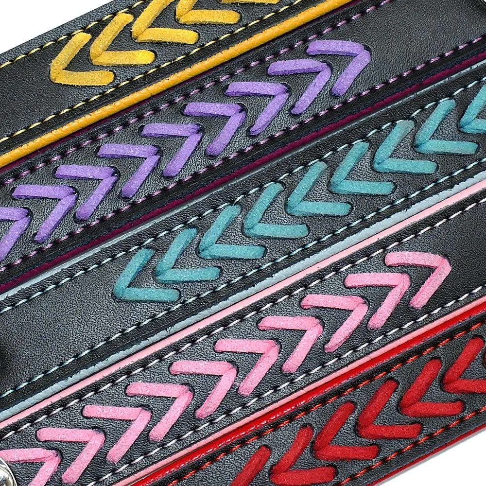 Customized Adjustable Leather Dog Collar For Small, Medium & Large Dogs