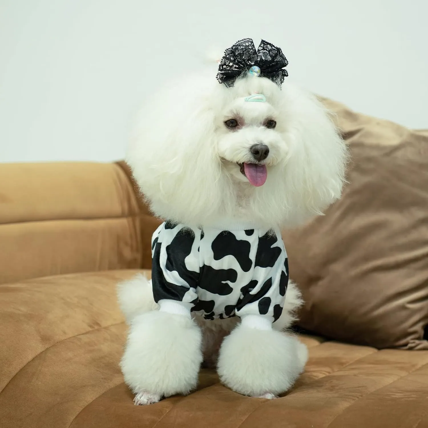CuteBone Dog Pajamas Costumes Fleece Pet Clothes Puppy Onesie Winter Holiday Cute Cat Jammies Keep Your Pet Warm in The Cold Weather P222XS
