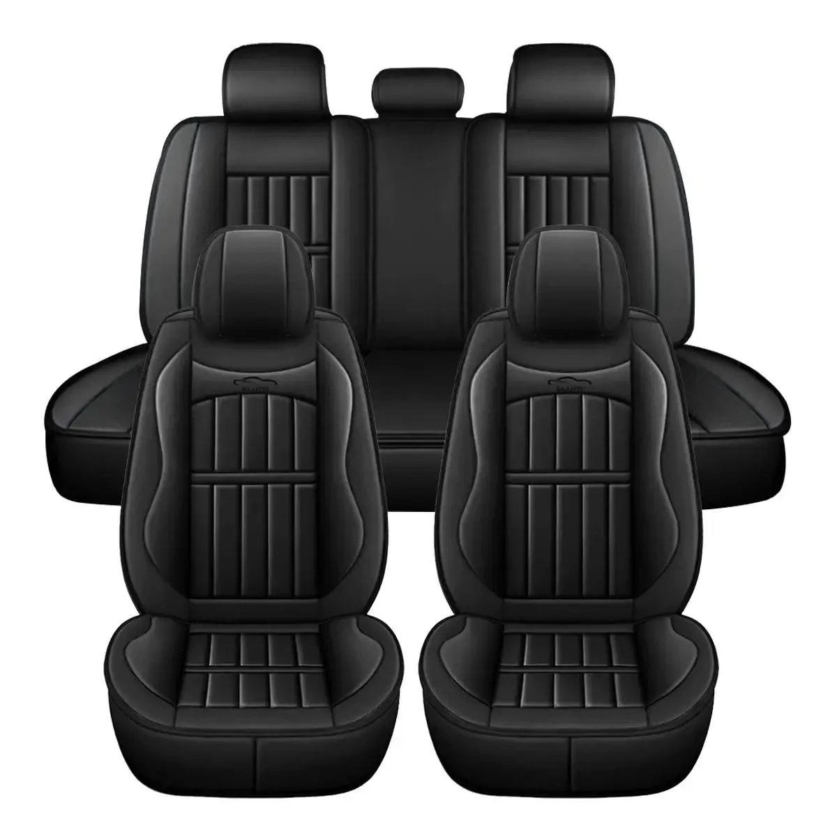 Deluxe PU Leather Car Seat Covers for 5 Seats – 11PCS Full Set with Front & Rear Protection for SUV & Truck 04