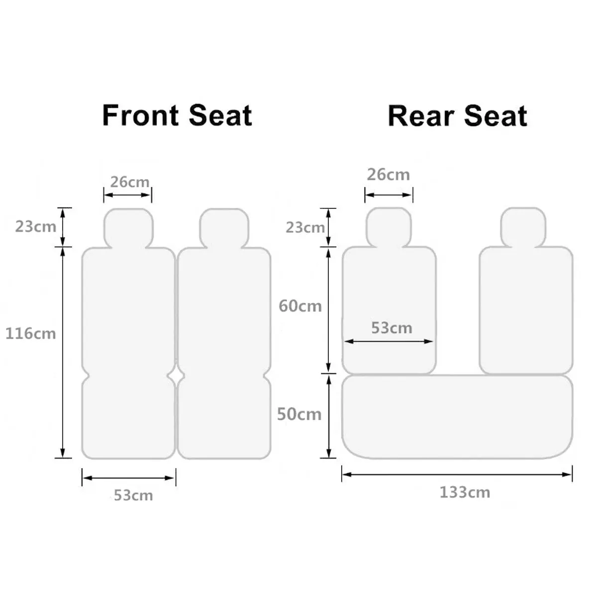 Deluxe PU Leather Car Seat Covers for 5 Seats – 11PCS Full Set with Front & Rear Protection for SUV & Truck 04
