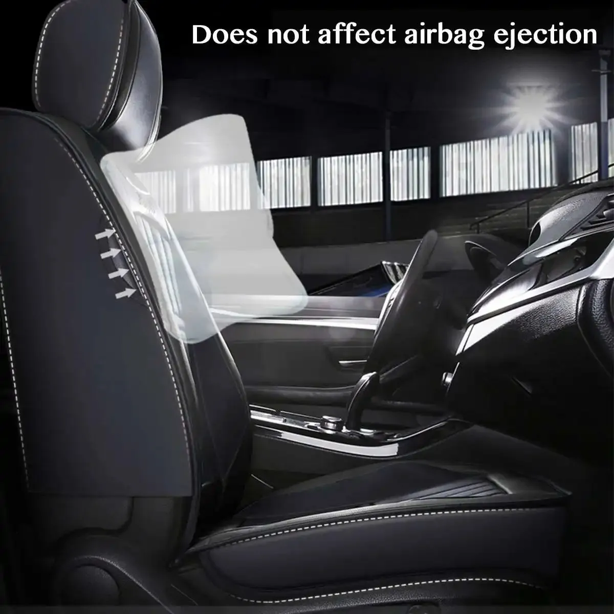 Deluxe PU Leather Car Seat Covers for 5 Seats – 11PCS Full Set with Front & Rear Protection for SUV & Truck 04