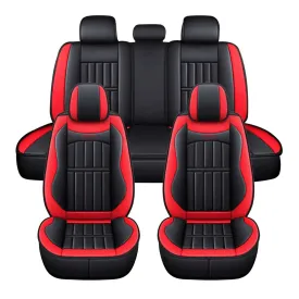 Deluxe PU Leather Car Seat Covers for 5 Seats – 11PCS Full Set with Front & Rear Protection for SUV & Truck 04