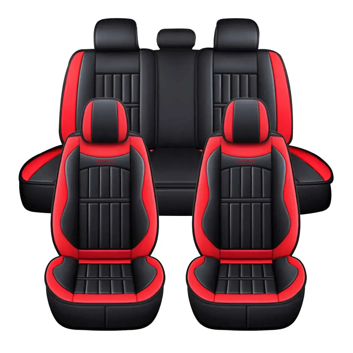 Deluxe PU Leather Car Seat Covers for 5 Seats – 11PCS Full Set with Front & Rear Protection for SUV & Truck 04