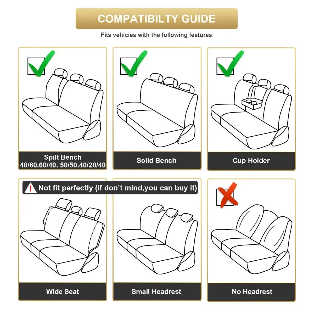 Deluxe PU Leather Car Seat Covers for 5 Seats – 11PCS Full Set with Front & Rear Protection for SUV & Truck 04