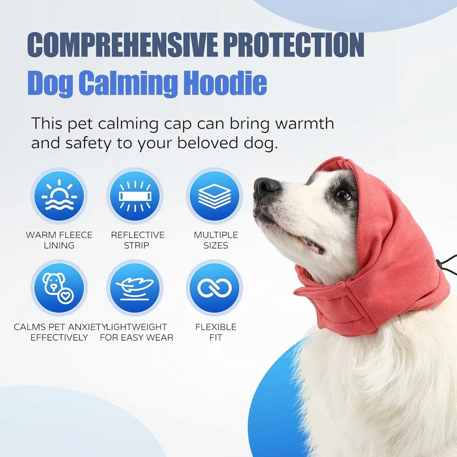Dog Calming Hoodie, Reducing Noise Wrap, Dog Ear Muffs Noise Protection
