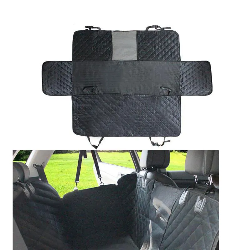 Dog Car Seat Cover Waterproof Pet Seat Cover for Back Seat Scratch Proof & Hammock 600D Heavy Duty Dog Seat Cover for Cars Truck
