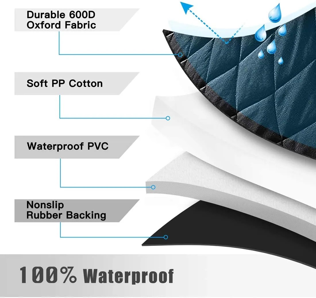 Dog Car Seat Cover Waterproof Pet Seat Cover for Back Seat Scratch Proof & Hammock 600D Heavy Duty Dog Seat Cover for Cars Truck