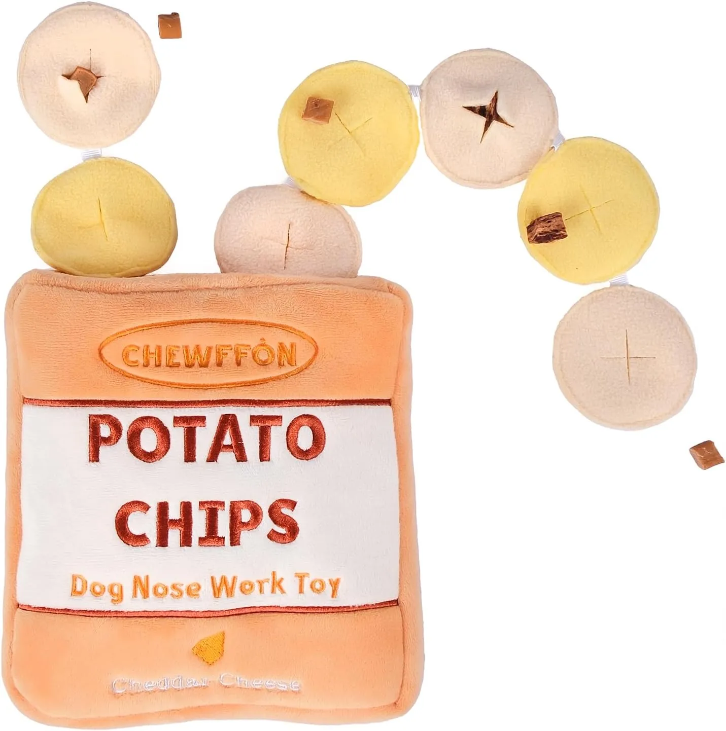 Dog Enrichment Puzzle Toys, Interactive Snuffle Crinkle Treat Toy for Boredom and Mental Stimulating, Nose Work Potato Chips Dog Toy for Small, Medium and Large Dogs