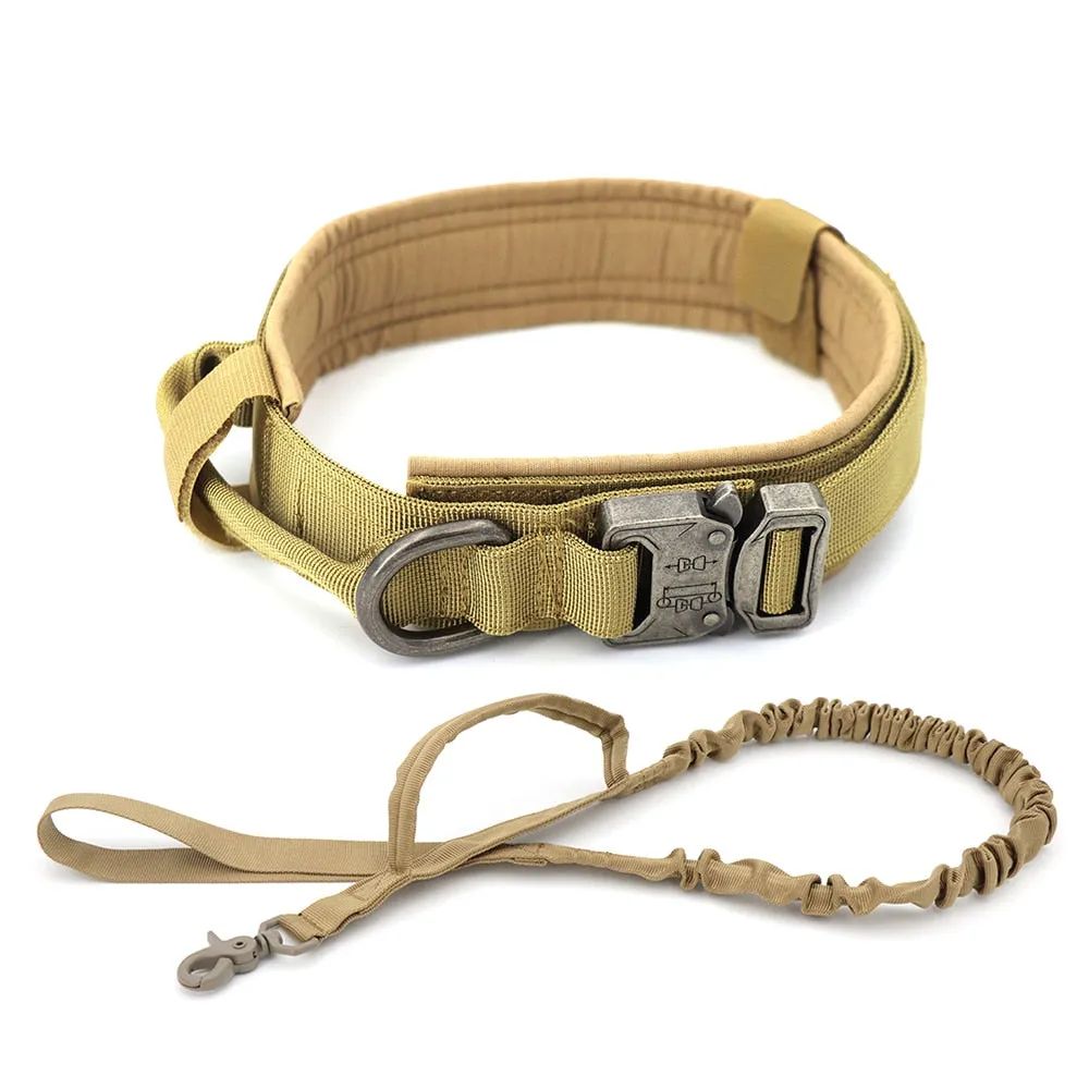 Dog Training Collar Adjustable Tactical Dog Collar And Leash Set