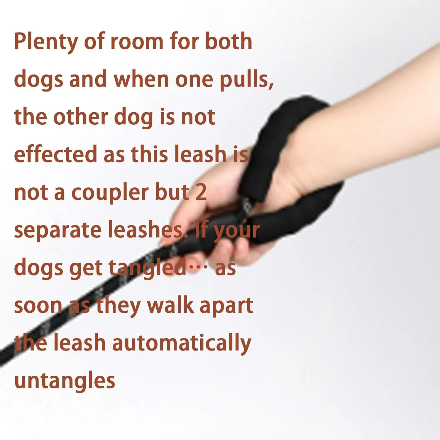 Double Bungee Leash - 1st Step Training Tool,Double Bungee Dog Leash,360 Swivel for Small/Medium/Large Breeds,Padded Handles,Tangle Free,Shock Absorbing Rope (Red/Black, Double Leash)