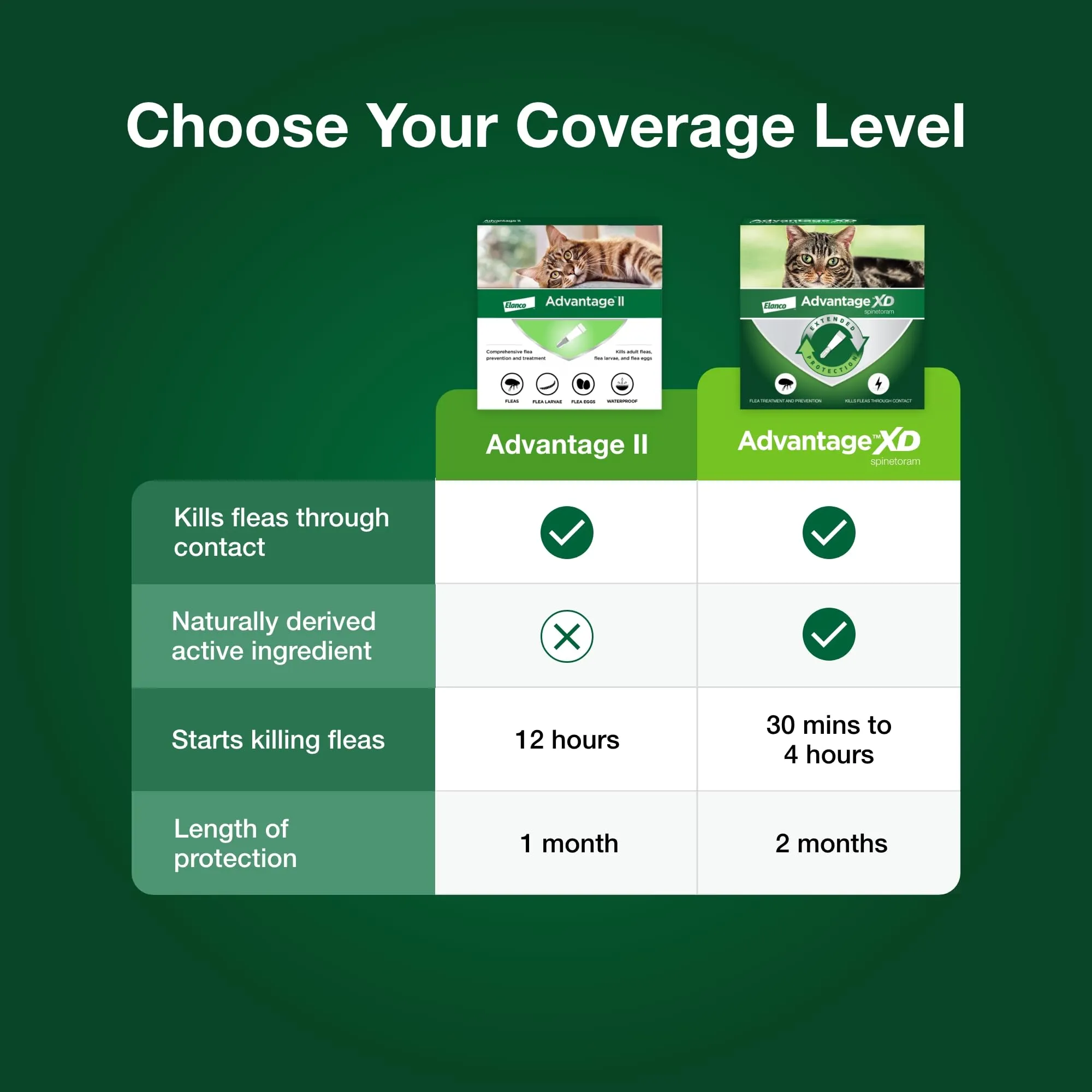 Elanco Advantage XD Extended Large Cat 8-Month 4-Dose Flea and Tick Spot-on Treatment - 9  Lbs - 4 Pack