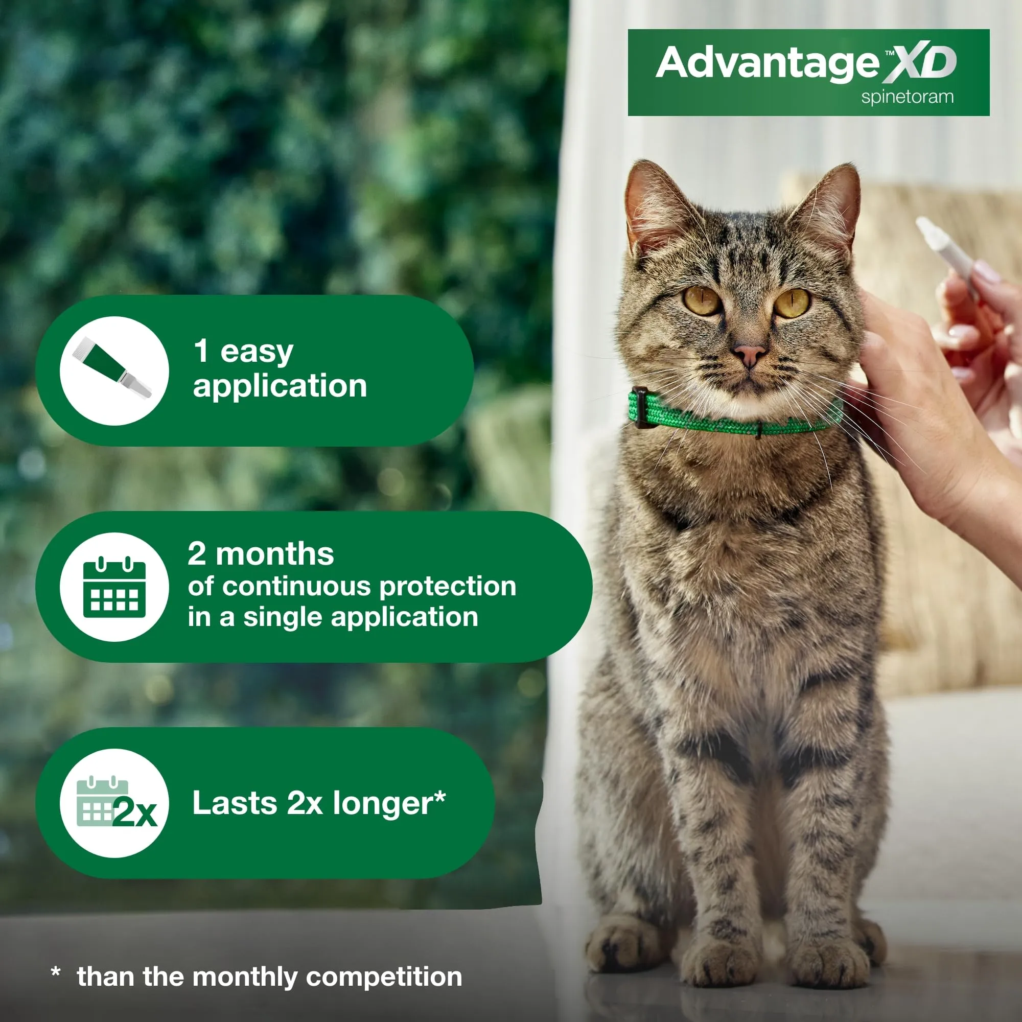 Elanco Advantage XD Extended Large Cat 8-Month 4-Dose Flea and Tick Spot-on Treatment - 9  Lbs - 4 Pack