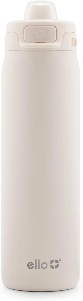 Ello Pop & Fill Stainless Steel Water Bottle with Quick Fill Technology, Double Walled Vacuum Insulated Metal, Leak Proof Locking Lid, Sip & Chug, BPA Free, Holiday Gift for Him Her, 22oz, 32oz, 40oz