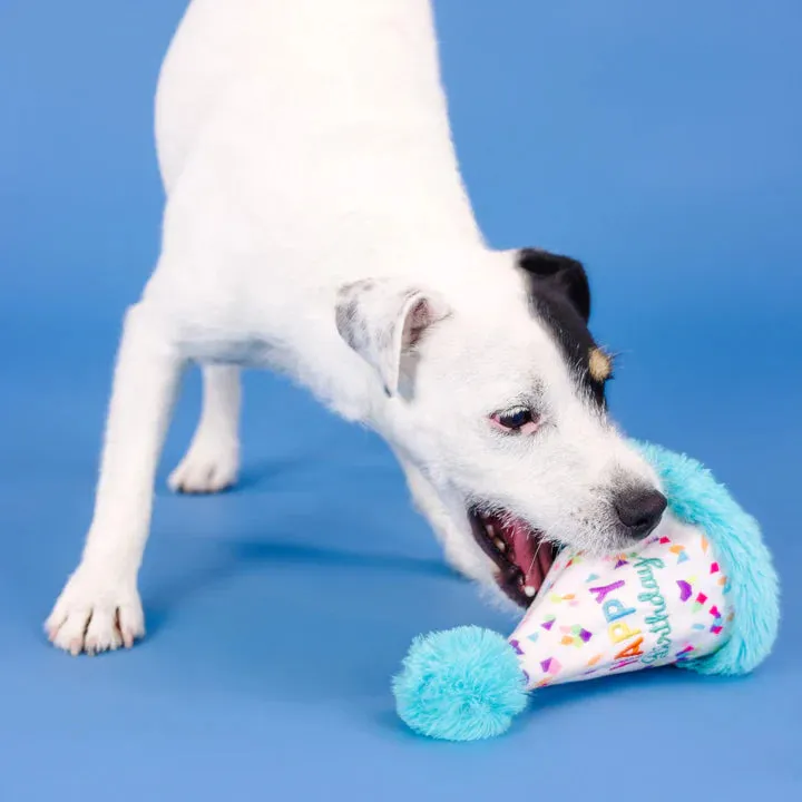 Fringe Dog Toy Rubber/Plush Yappy Barkday
