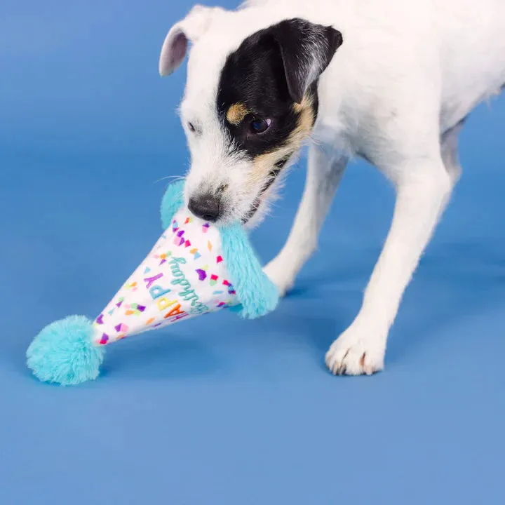 Fringe Dog Toy Rubber/Plush Yappy Barkday