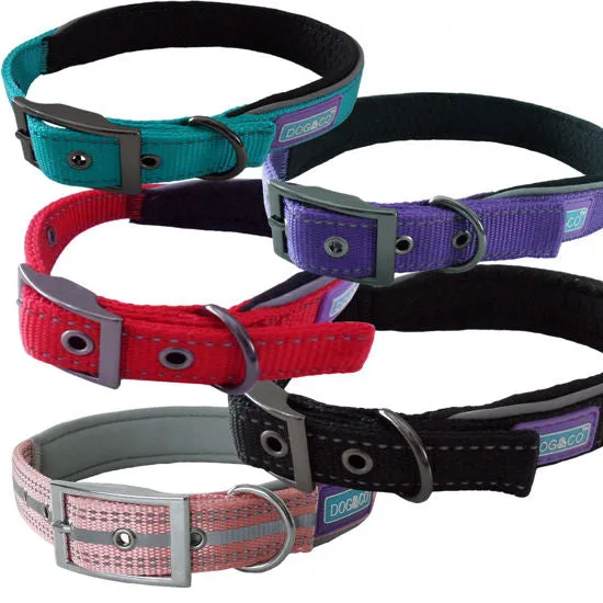 Hem & Boo - Reflective And Padded Collar - Purple - Large