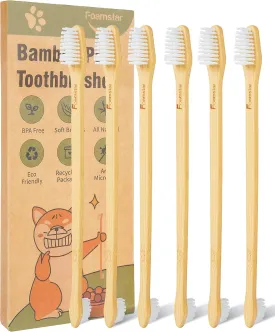 Lingtoolator Toothbrush - 6 Pack Bamboo Toothbrush for Dogs Cats - Soft Bristles - Gentle Pet Toothbrush for Easy Dog Teeth Brushing Den