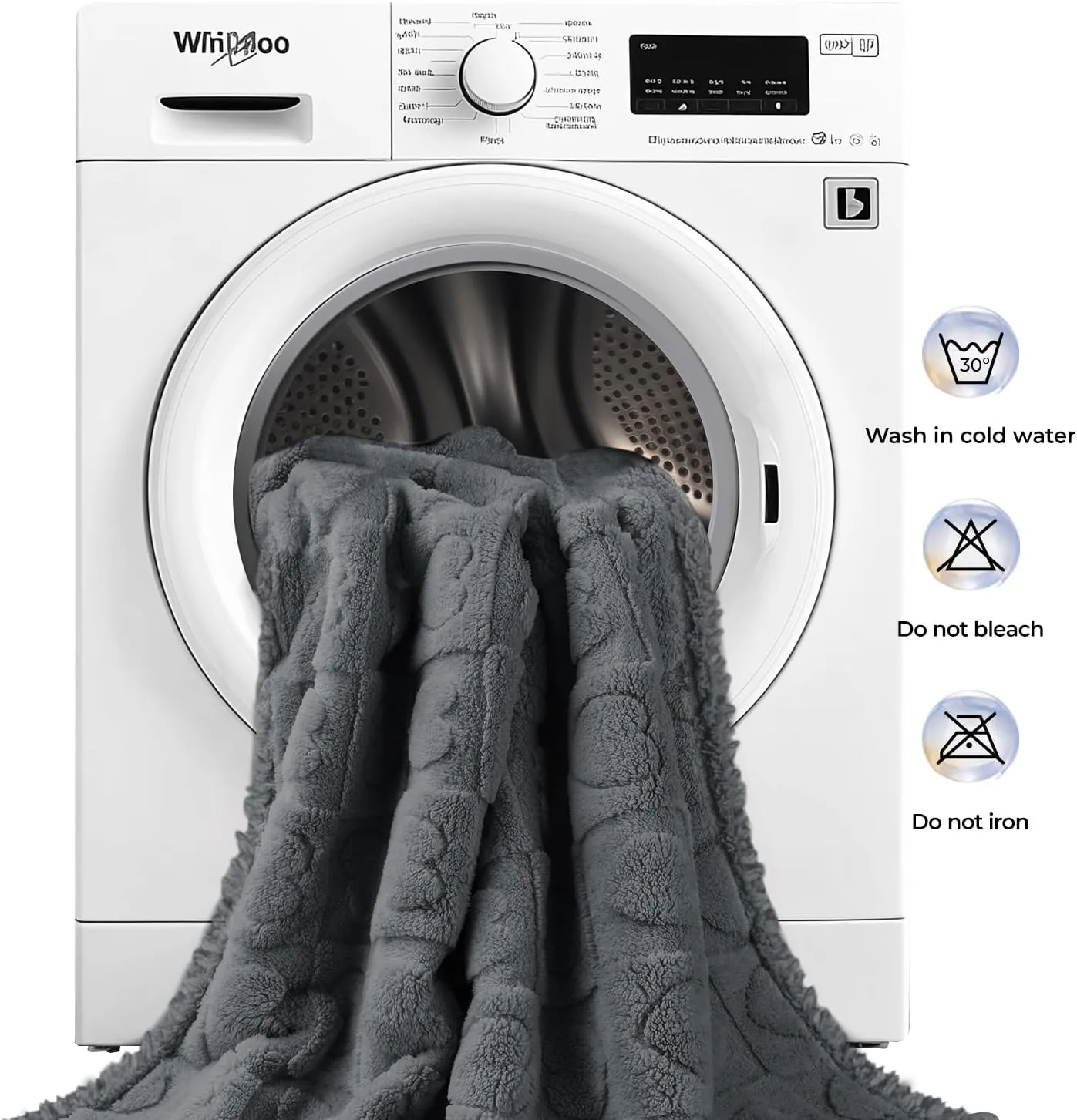 Luciphia Waterproof Blanket for Large Dogs Washable Pet Bed Cover Soft Fluffy Puppy Couch Protector with Premium Fleece Cozy Calming Cat Blankets for Indoor Cats Grey 57x40 inch
