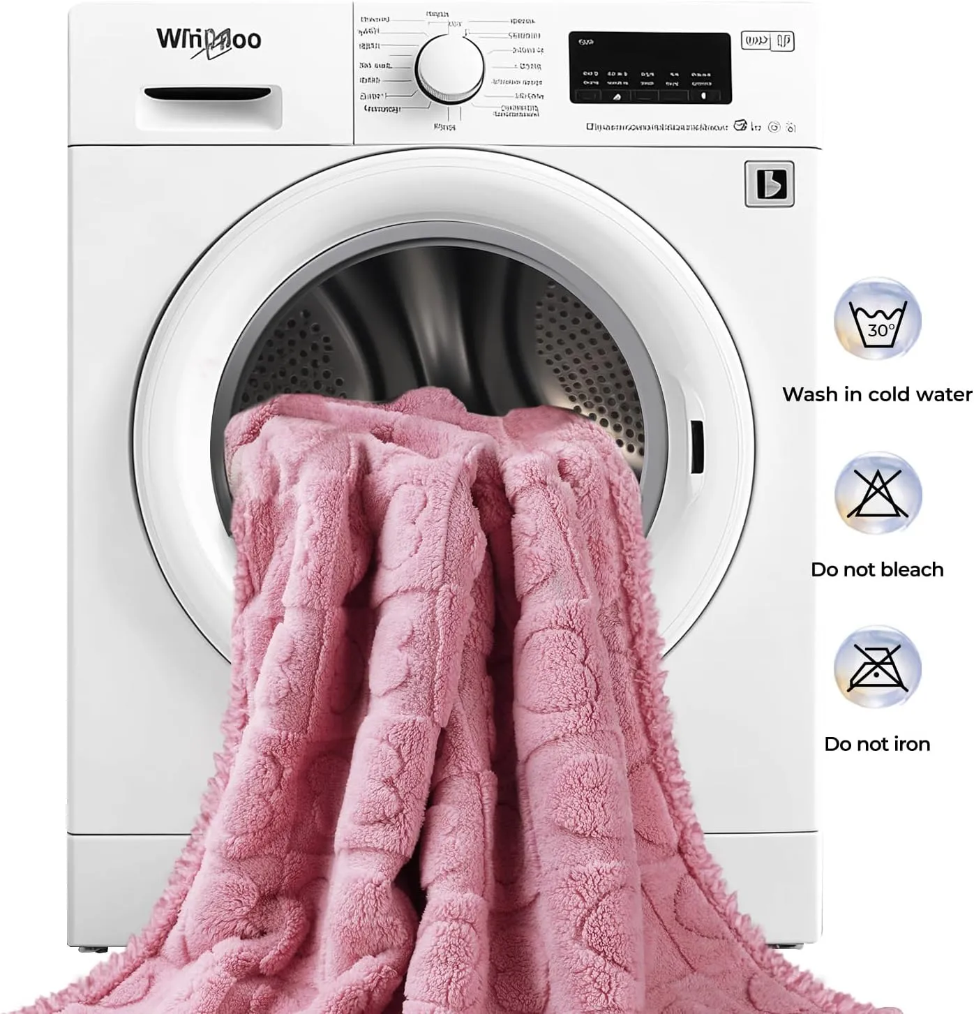 Luciphia Waterproof Blanket for Large Dogs Washable Pet Bed Cover Soft Fluffy Puppy Couch Protector with Premium Fleece Cozy Calming Cat Blankets for Indoor Cats Pink 57x40 inch
