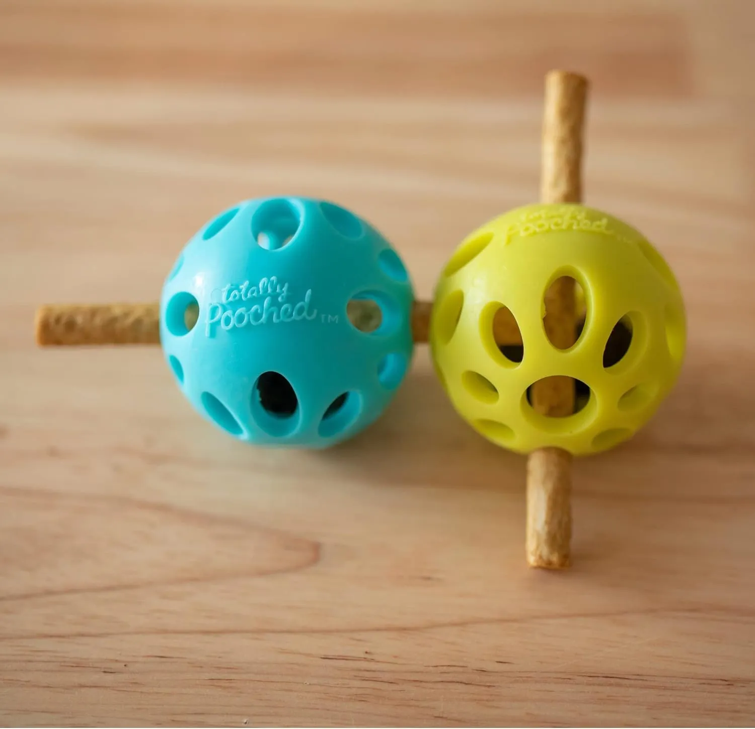 Messy Mutts Totally Pooched Huff'n Puff Ball | 3.1 TPR Puzzle Ball for Dogs | 2-in-1 Durable Interactive Toy and Tooth Cleaner | Orange