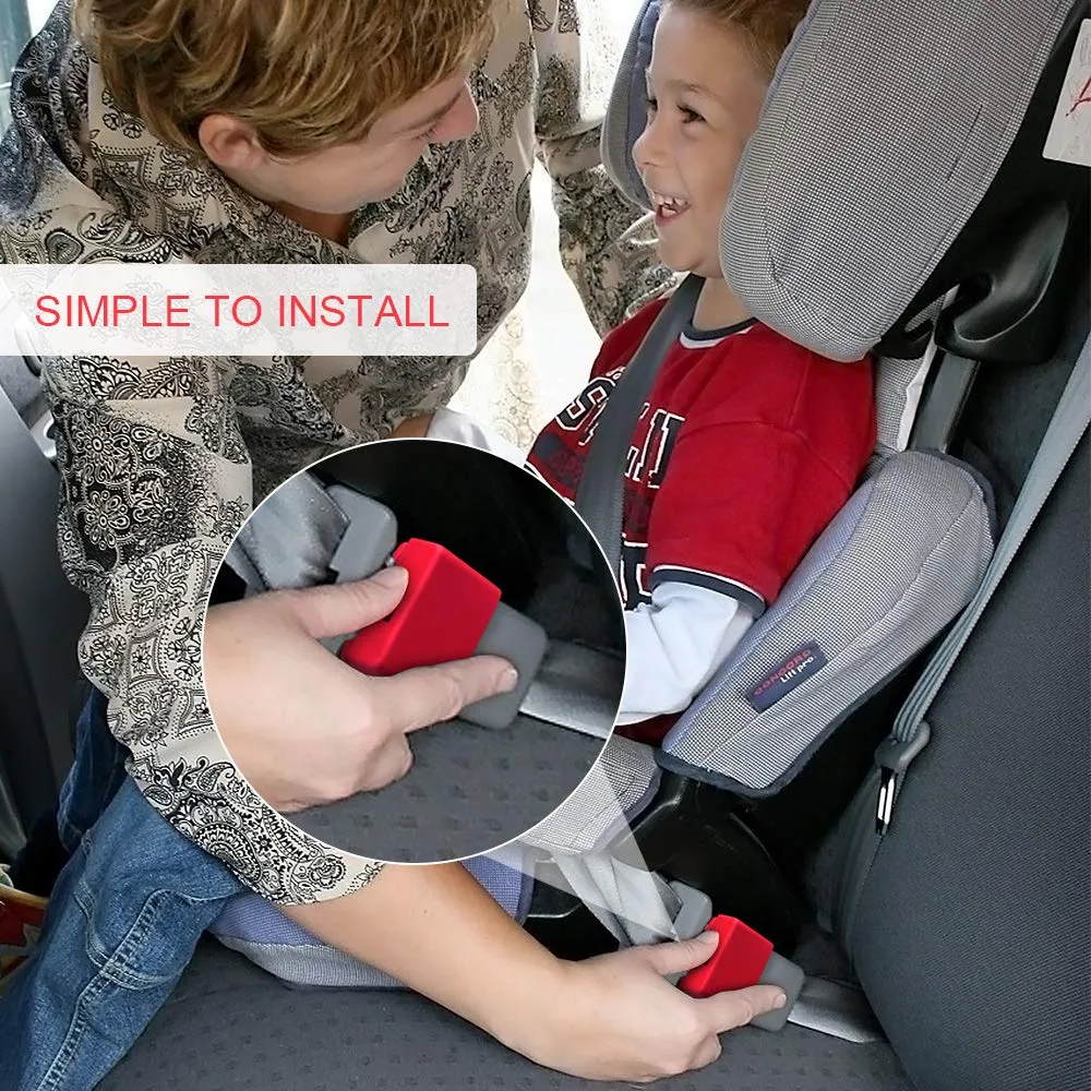 Morlike Silicone Seatbelt Secure Buckle Safety Cover Lock | Keep Children Safe in Car Seat and Prevent Kids from Accidentally Unbuckling | Buckle Guard Fits Almost Vehicles(RED, 1 Pack)