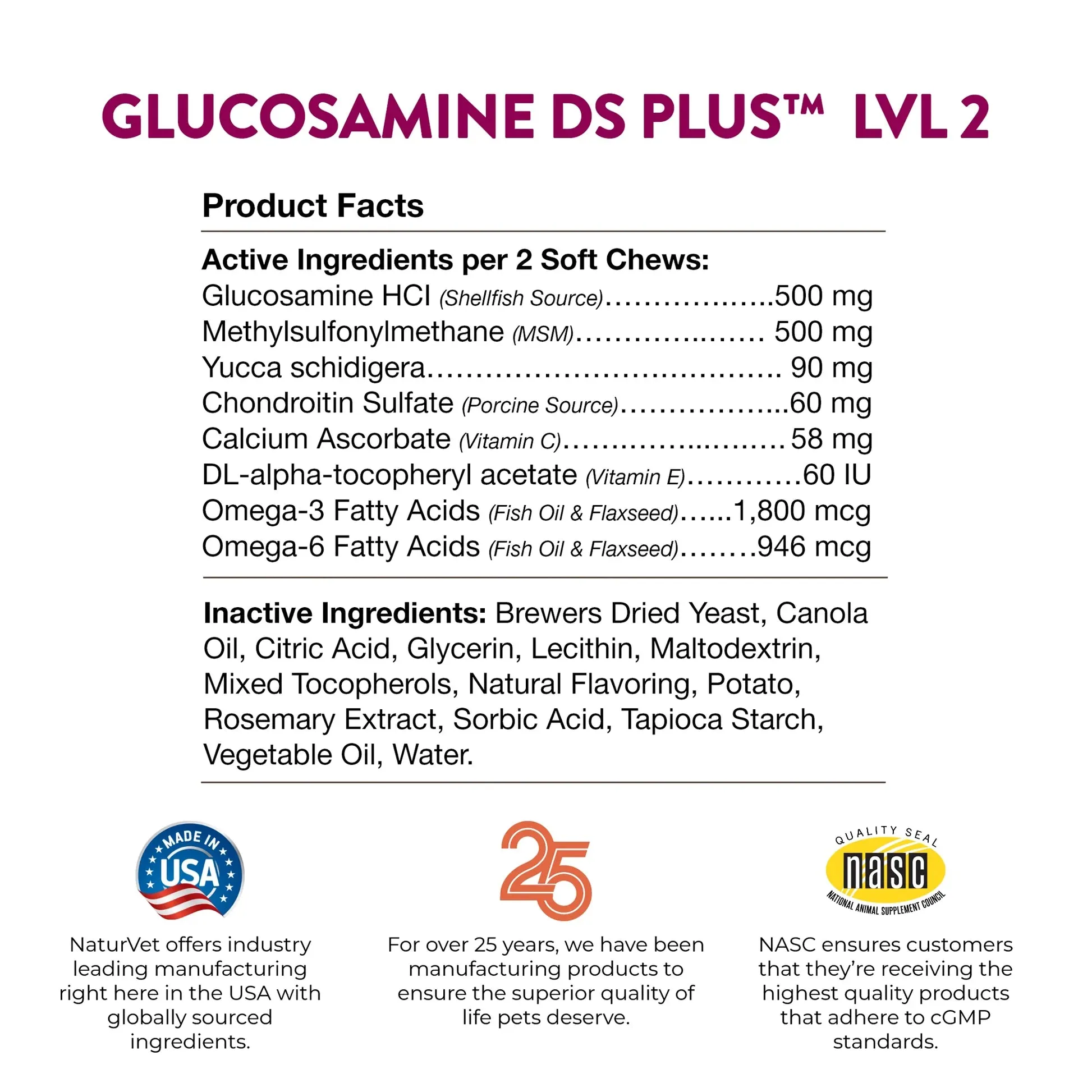 NaturVet - Glucosamine DS Plus Soft Chews for Dogs