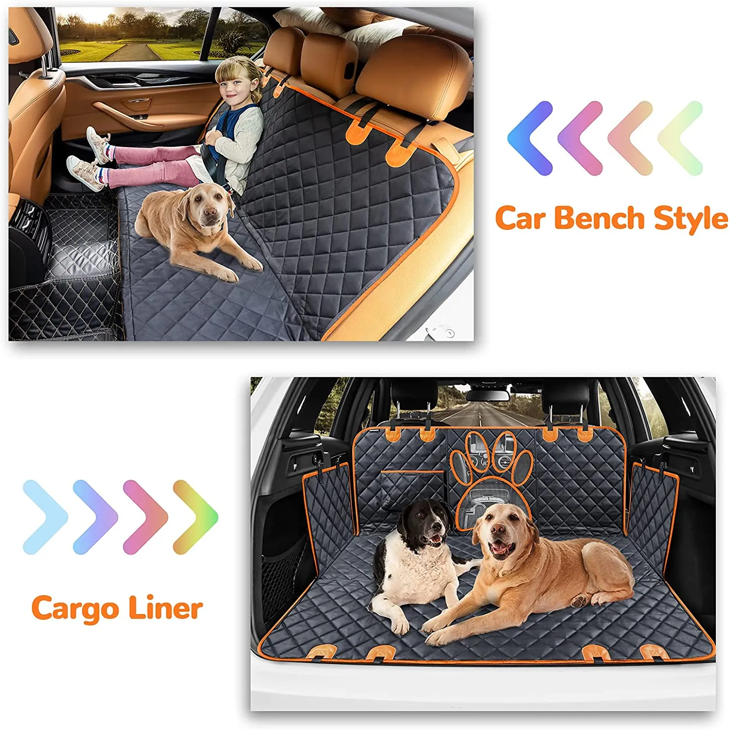 🐶NEW Dog Seat Cover for Back Seat, Waterproof Dog Hammock ,Anti-Slip Back Seat Car Seat Cover