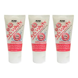 Now Foods XyliWhite Kids Toothpaste Gel 85g x3 (3x Tubes)