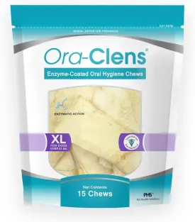Oral Hygiene Chews for X-Large Dogs-Enzymatic Dental Treats for Daily Oral Care, Cleans Teeth and Freshens Breath, Reduces Plaque, Bacteria and Tartar Build Up Without Brushing-15 Chews