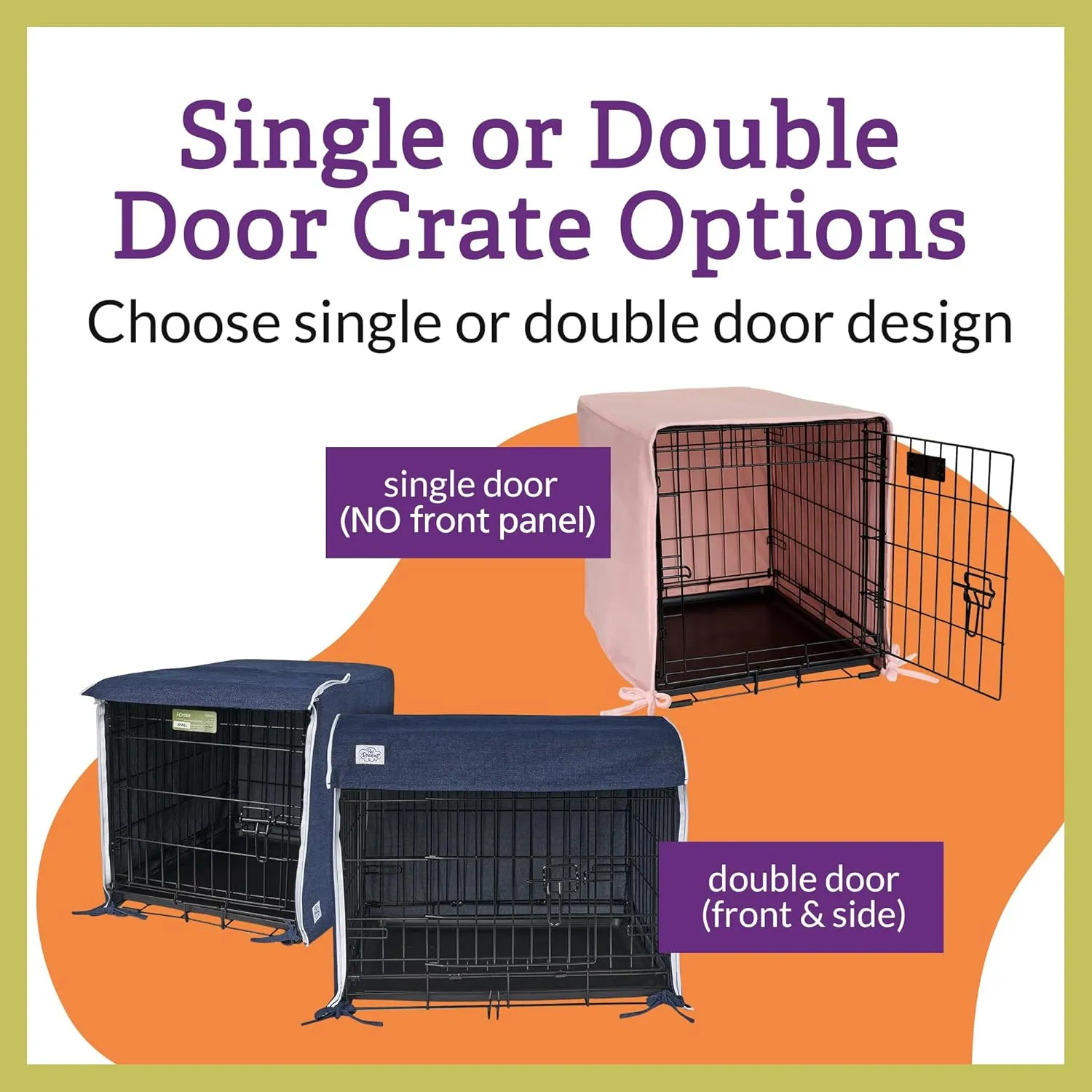 Pet Dreams Dog Crate Cover - Breathable Fabric Kennel Topper for Single-Door Crates, Fits iCrate Dog Cages 18, 24, 30, 36, 42, 48 Inches (Grey, X Large, 42")