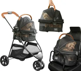 Pet Gear, A Vermont Family Owned Company Since 1936, 3-in-1 Travel System, View 360 Stroller Converts to Carrier and Booster Seat with Easy Click N Go Technology, for Small Dogs & Cats, 4 Colors