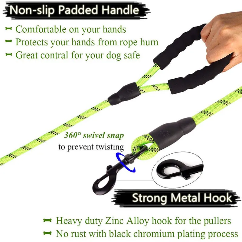 Pet Leash Outdoor Dog Leash Handle Rope P Style Belt