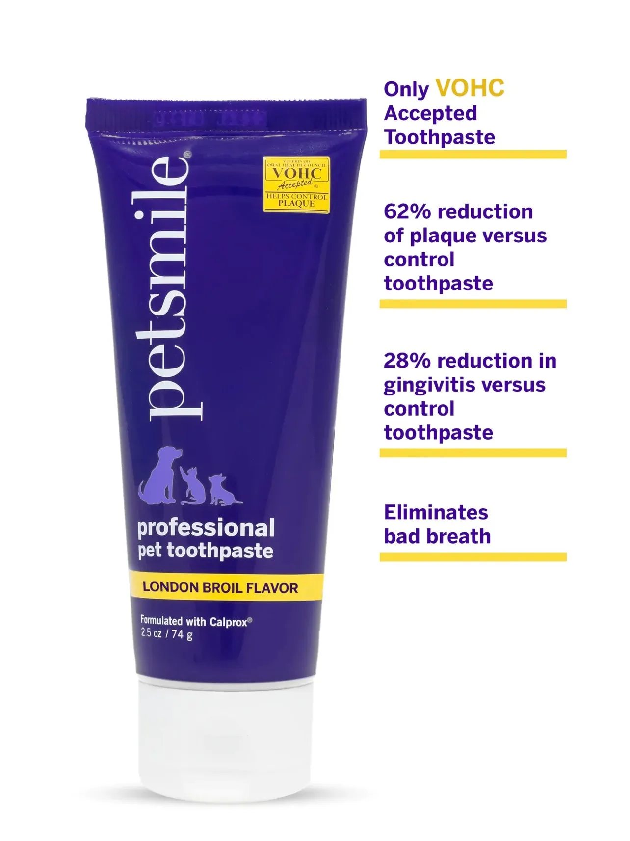 Petsmile - #1 Vet Dentist Recommended Toothpaste for Dog and Cat, London Broil, 2.5oz | 4.2oz