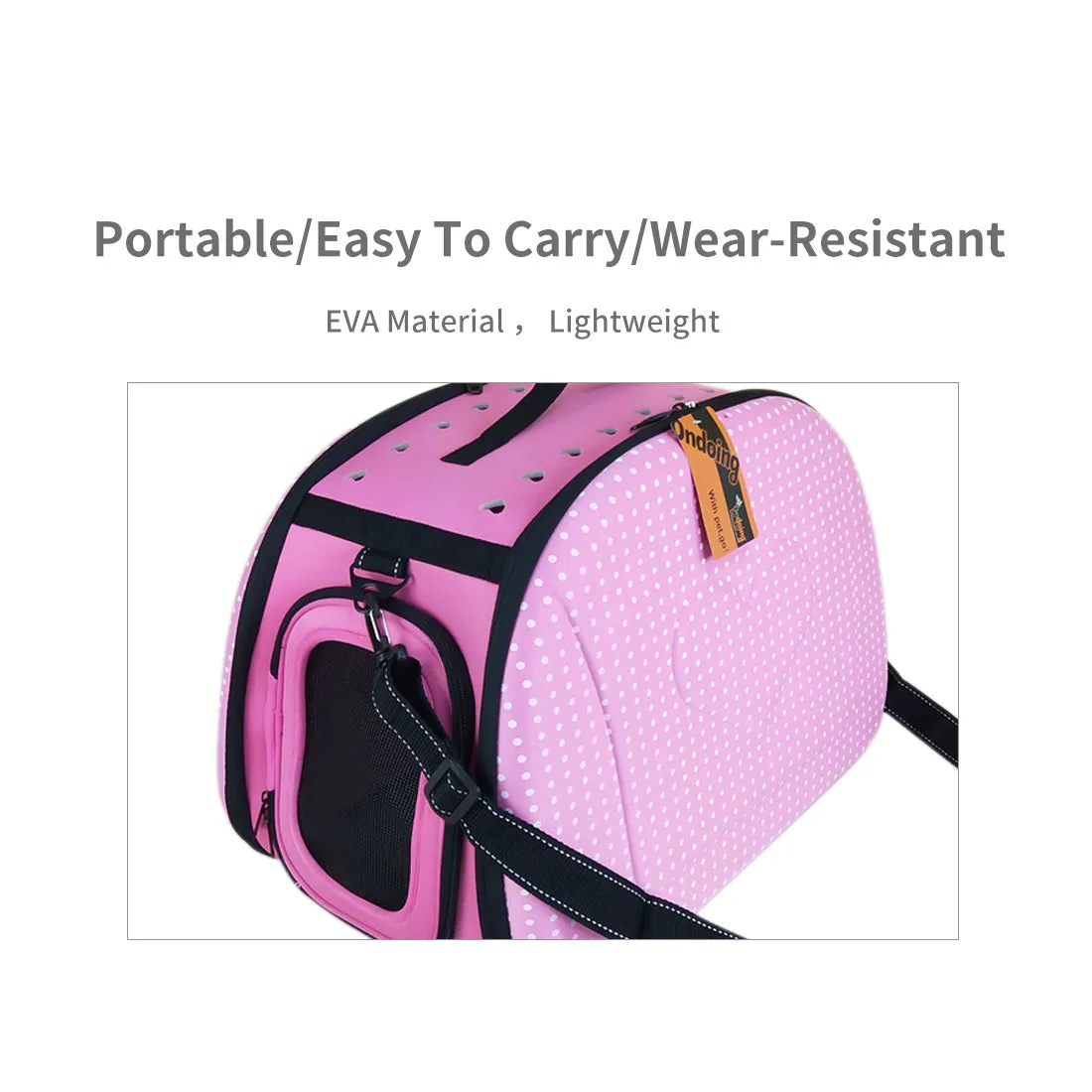 Polka Dot Foldable Pet Carrier Bag Soft Dog Crate Cat Cage Kennel Tent House