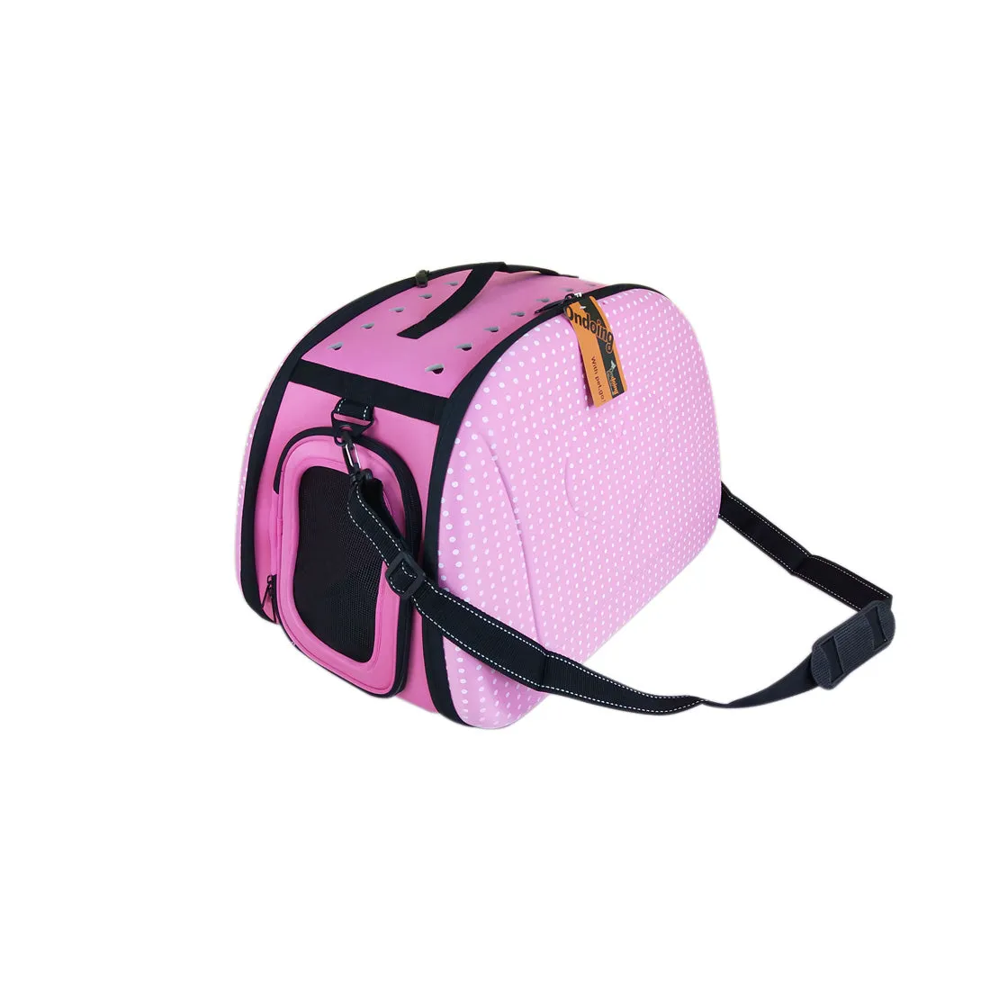 Polka Dot Foldable Pet Carrier Bag Soft Dog Crate Cat Cage Kennel Tent House