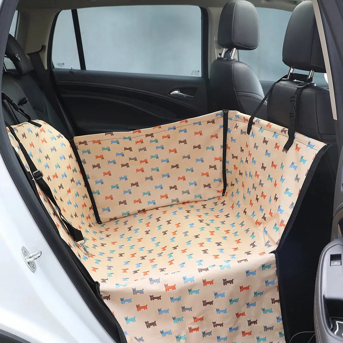 Premium Pet Car Seat Cover: Versatile Dog and Cat Carrier Mat for Rear Seat Protection and Hammock Style Support