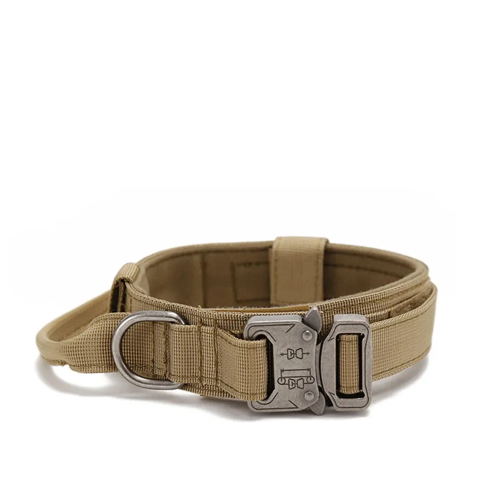 Reflective Nylon Dog Collar and Leash Set for Large Dogs - Tactical Training Gear