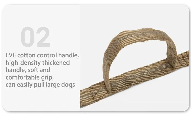 Reflective Nylon Dog Collar and Leash Set for Large Dogs - Tactical Training Gear