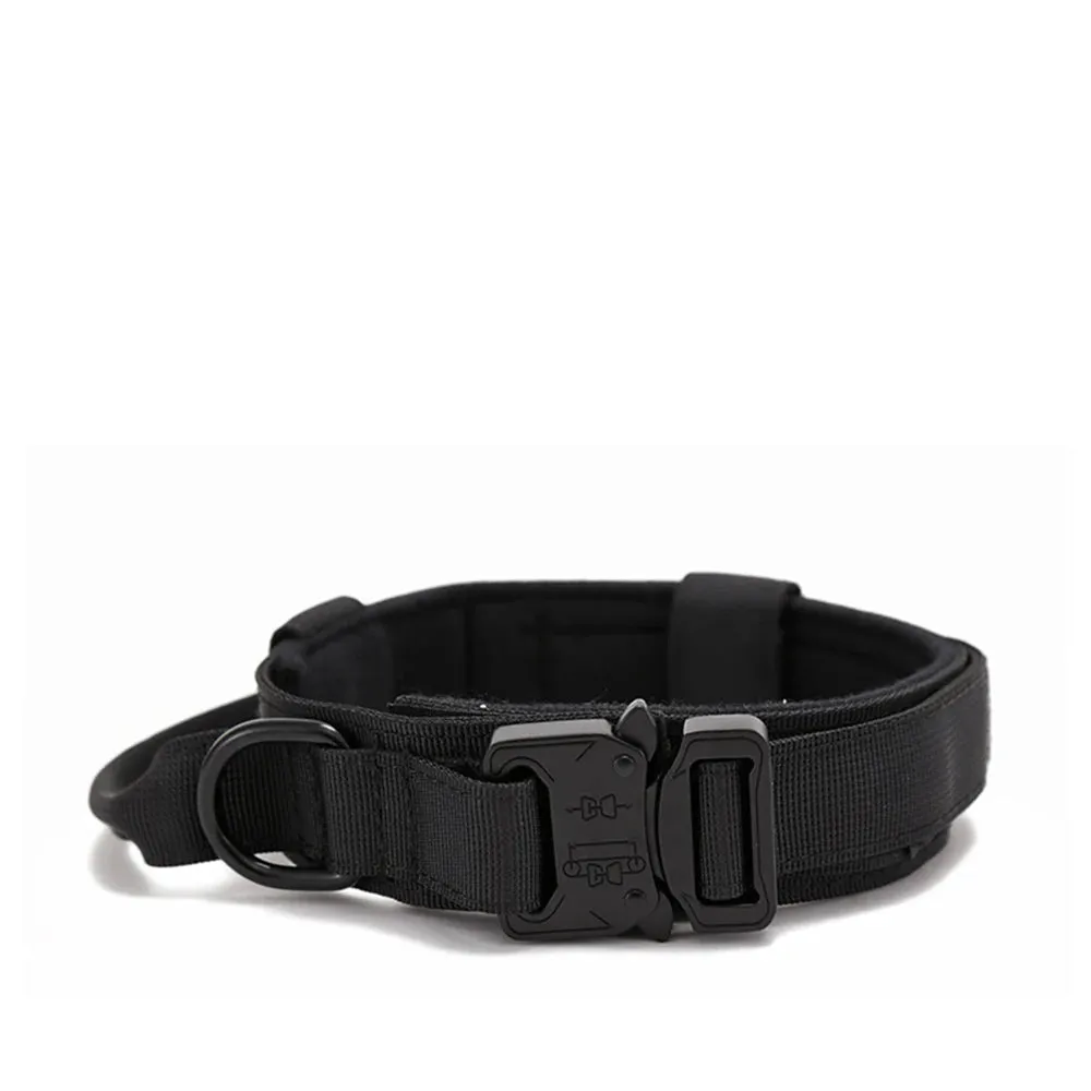 Reflective Nylon Dog Collar and Leash Set for Large Dogs - Tactical Training Gear