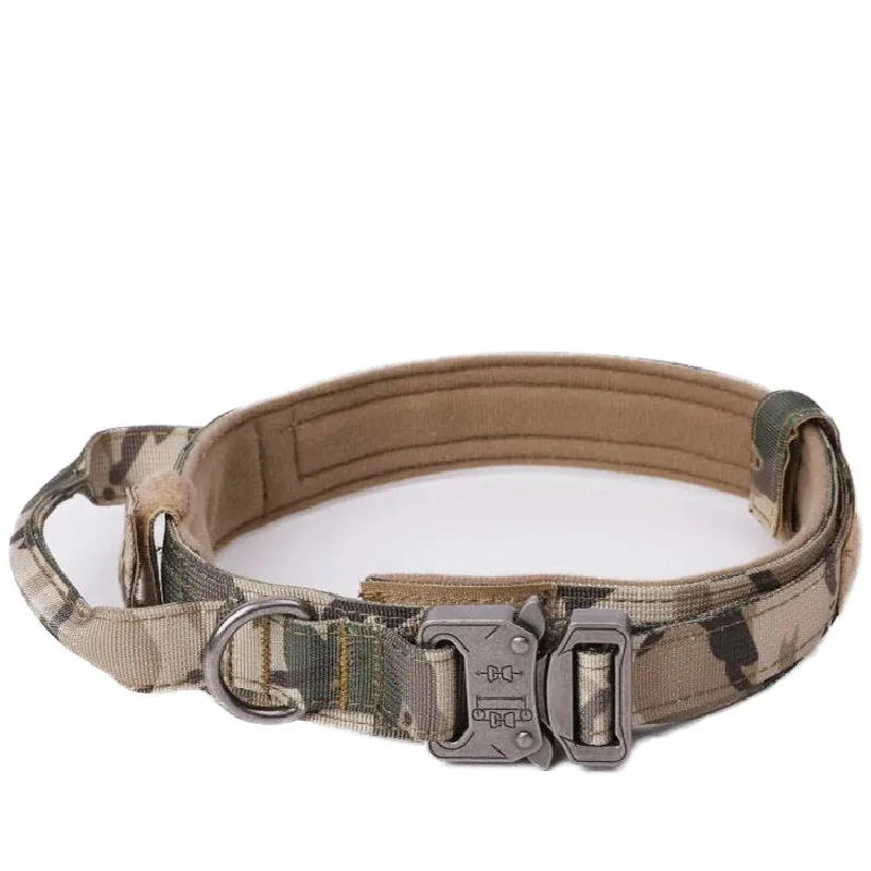 Reflective Nylon Dog Collar and Leash Set for Large Dogs - Tactical Training Gear