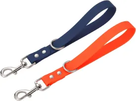Short Dog Leash - Waterproof Dogs Leashes Traffic Pet Lead Training Dog Leads Handle 2 Pack (Blue, 10 inch)