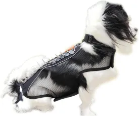 Spike Mesh Dog Harness Summer Reflective Jacket Waterproof Coat Cool Jacket Vest for Small to Large Dogs Black X-Small