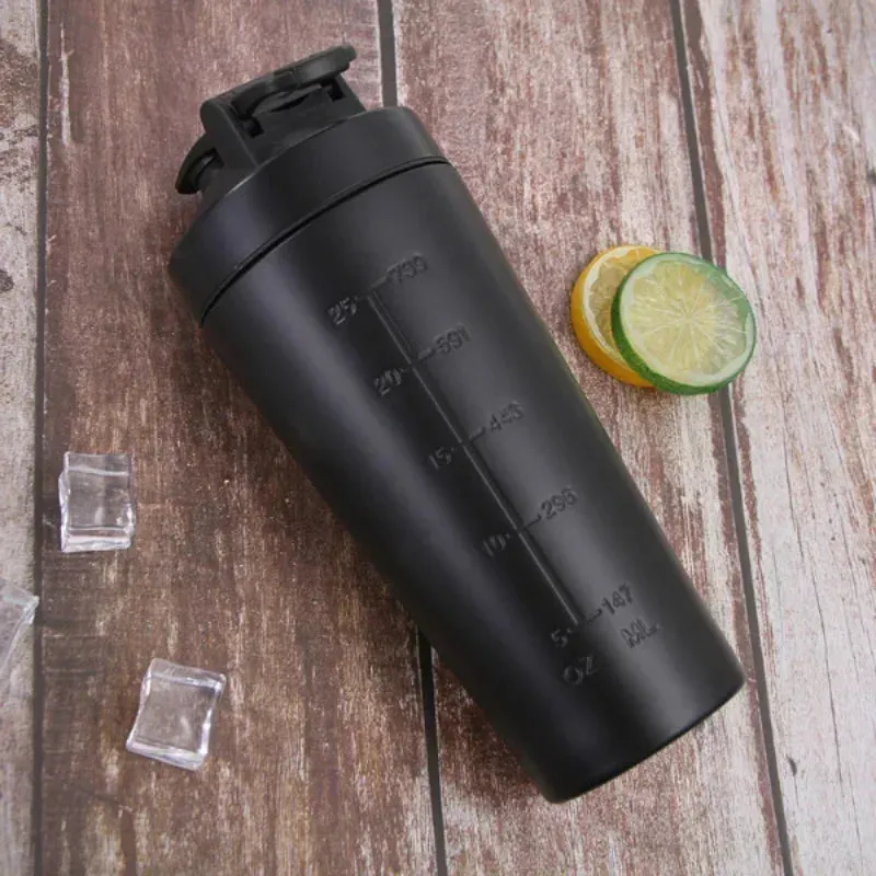 Stainless Steel Portable Water Bottle-Fitness Protein Shaker Cup